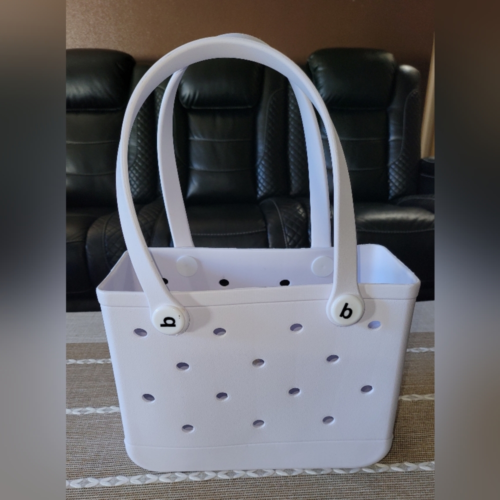 Eva Summer/Beach Tote Rubber Bag (Unbranded) White